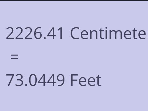 2226.41 CM TO FEET