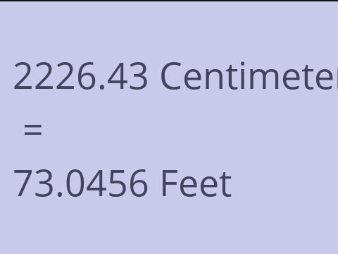 2226.43 CM TO FEET