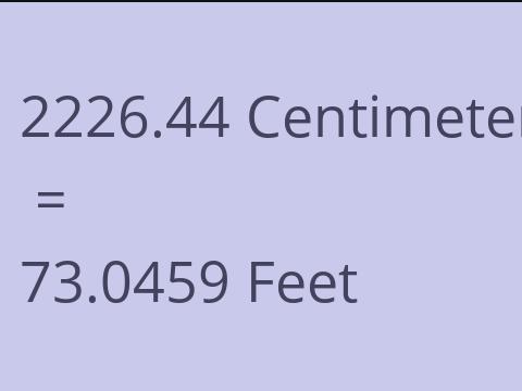 2226.44 CM TO FEET