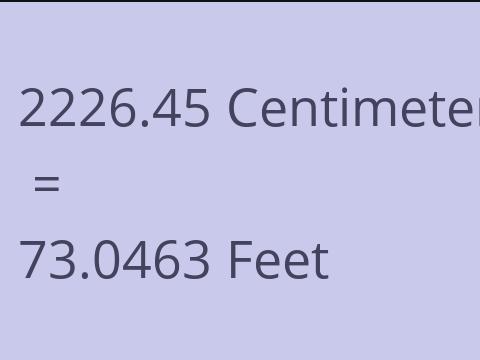 2226.45 CM TO FEET