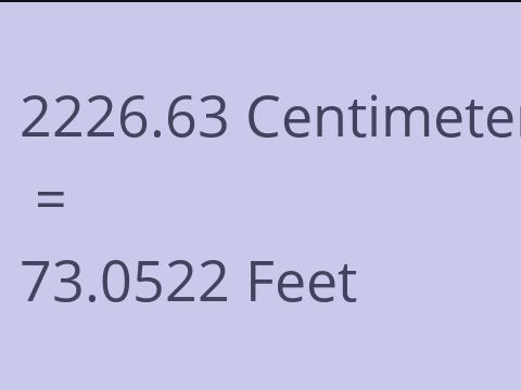 2226.63 CM TO FEET