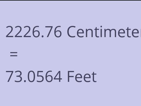2226.76 CM TO FEET