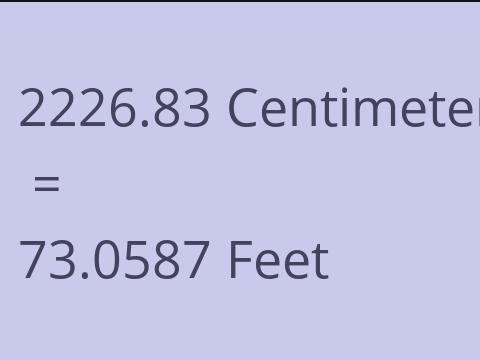 2226.83 CM TO FEET