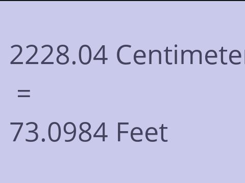 2228.04 CM TO FEET