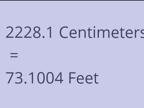 2228.1 CM TO FEET