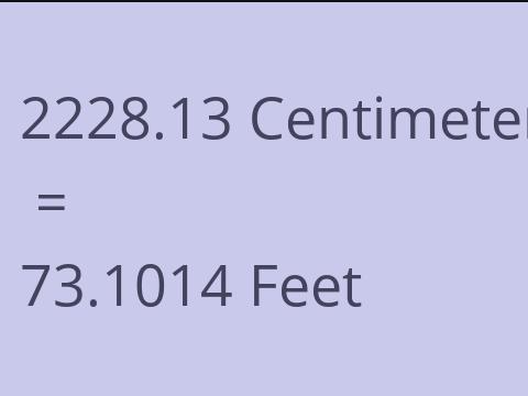 2228.13 CM TO FEET