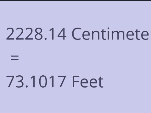 2228.14 CM TO FEET