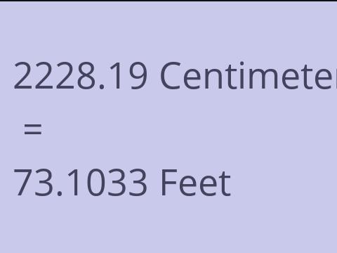 2228.19 CM TO FEET