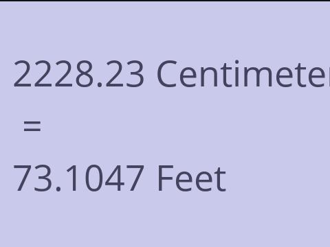 2228.23 CM TO FEET