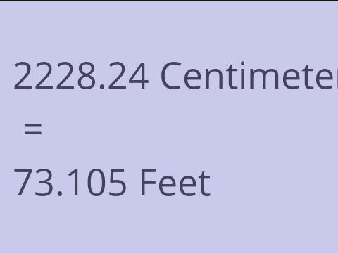 2228.24 CM TO FEET