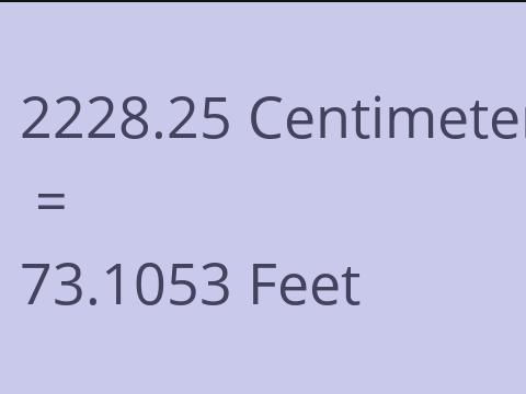 2228.25 CM TO FEET