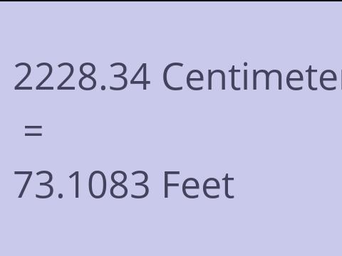 2228.34 CM TO FEET