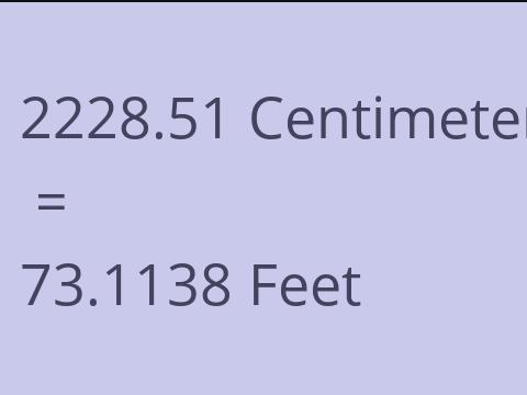 2228.51 CM TO FEET