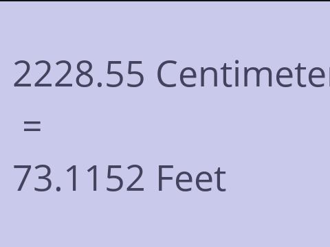 2228.55 CM TO FEET
