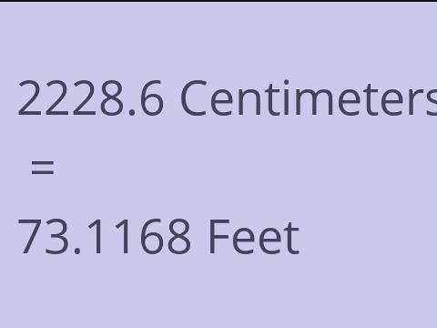 2228.6 CM TO FEET