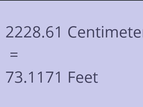 2228.61 CM TO FEET