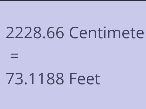 2228.66 CM TO FEET