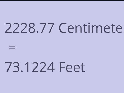 2228.77 CM TO FEET