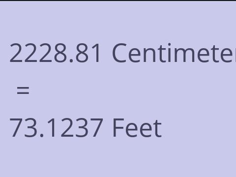 2228.81 CM TO FEET