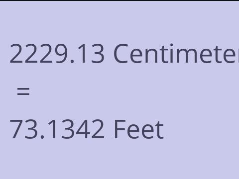 2229.13 CM TO FEET