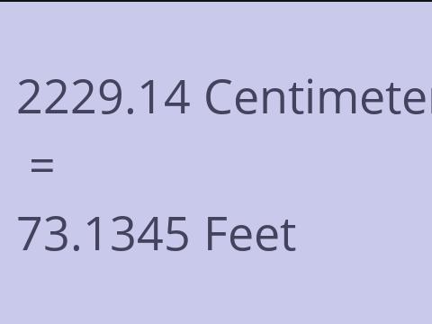 2229.14 CM TO FEET