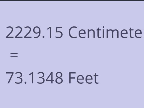 2229.15 CM TO FEET