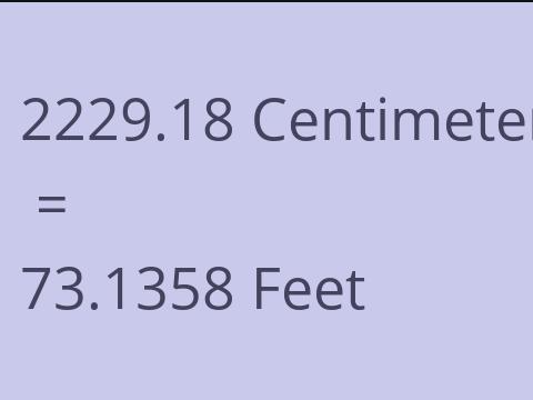 2229.18 CM TO FEET