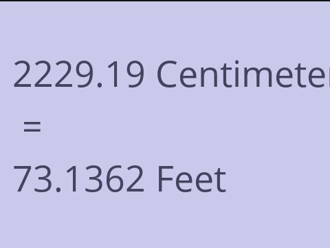 2229.19 CM TO FEET