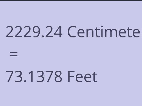 2229.24 CM TO FEET