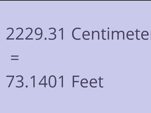 2229.31 CM TO FEET