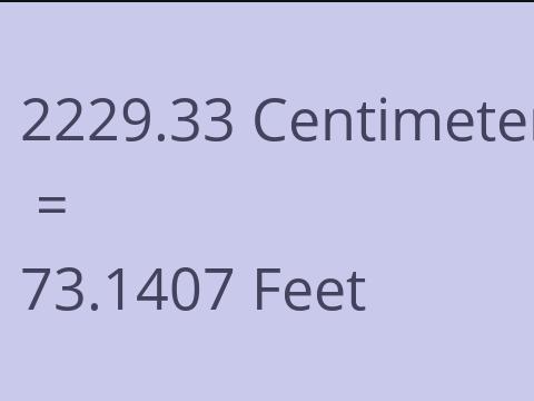 2229.33 CM TO FEET