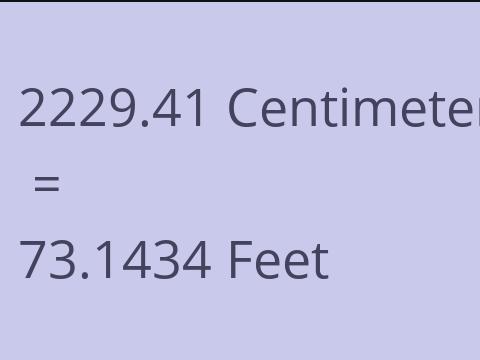 2229.41 CM TO FEET