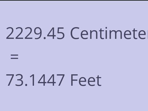 2229.45 CM TO FEET