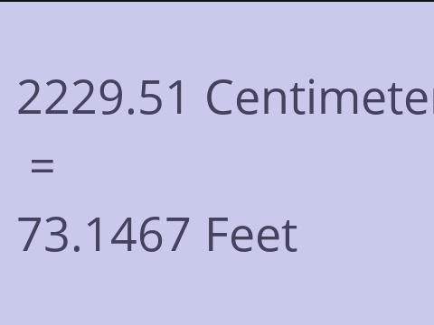 2229.51 CM TO FEET