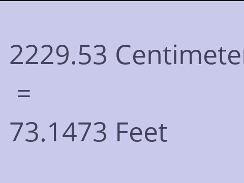 2229.53 CM TO FEET