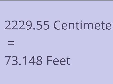 2229.55 CM TO FEET