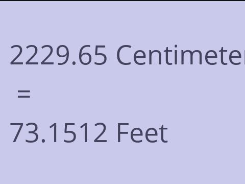 2229.65 CM TO FEET
