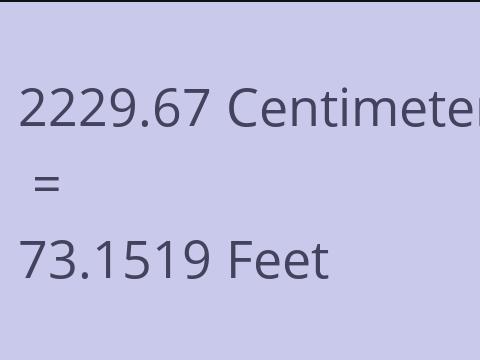 2229.67 CM TO FEET