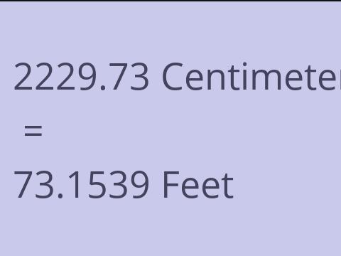 2229.73 CM TO FEET