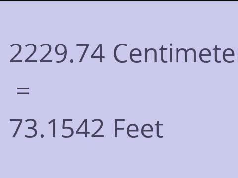 2229.74 CM TO FEET
