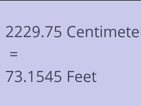 2229.75 CM TO FEET