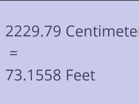 2229.79 CM TO FEET