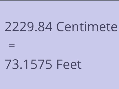 2229.84 CM TO FEET