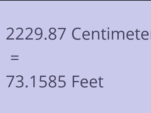 2229.87 CM TO FEET