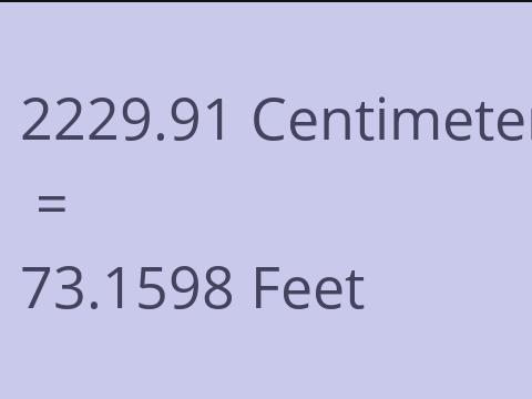 2229.91 CM TO FEET