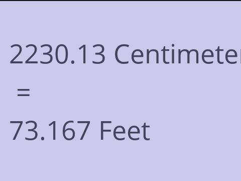 2230.13 CM TO FEET