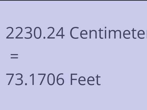 2230.24 CM TO FEET