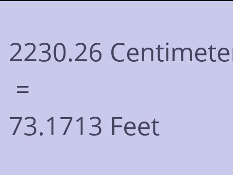 2230.26 CM TO FEET