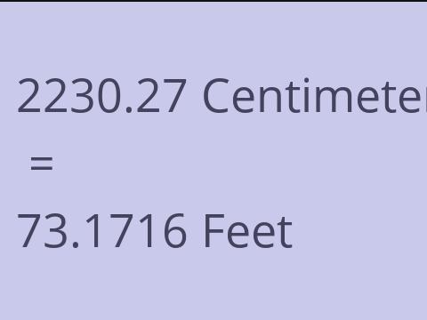 2230.27 CM TO FEET