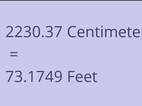 2230.37 CM TO FEET